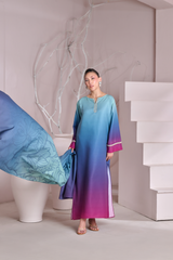 Silk 3Piece Printed Kaftan Set IB - 402