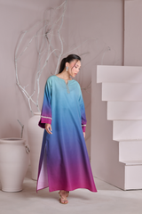 Silk 3Piece Printed Kaftan Set IB - 402