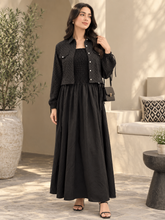 Textured Jacket Maxi Set