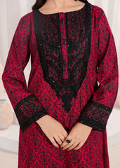 Lawn Embroidered 2Piece Stitched IB - 384 (RED)
