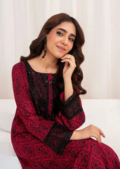 Lawn Embroidered 2Piece Stitched IB - 384 (RED)