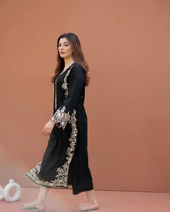 Lawn Embroidered Stitched 2Piece IB - 371 (BLK)