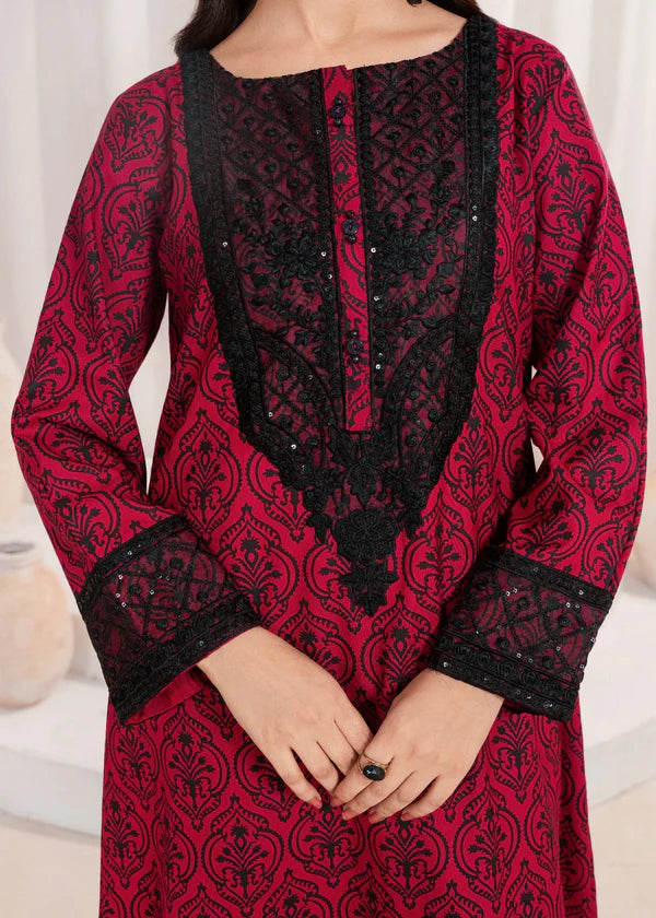 Lawn Embroidered 2Piece Stitched IB-384 (RED)
