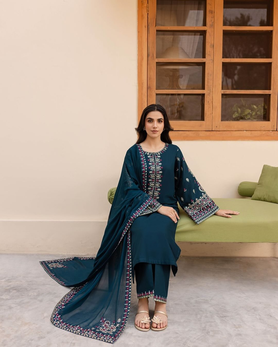 Lawn Embroidered Stitched 3Piece