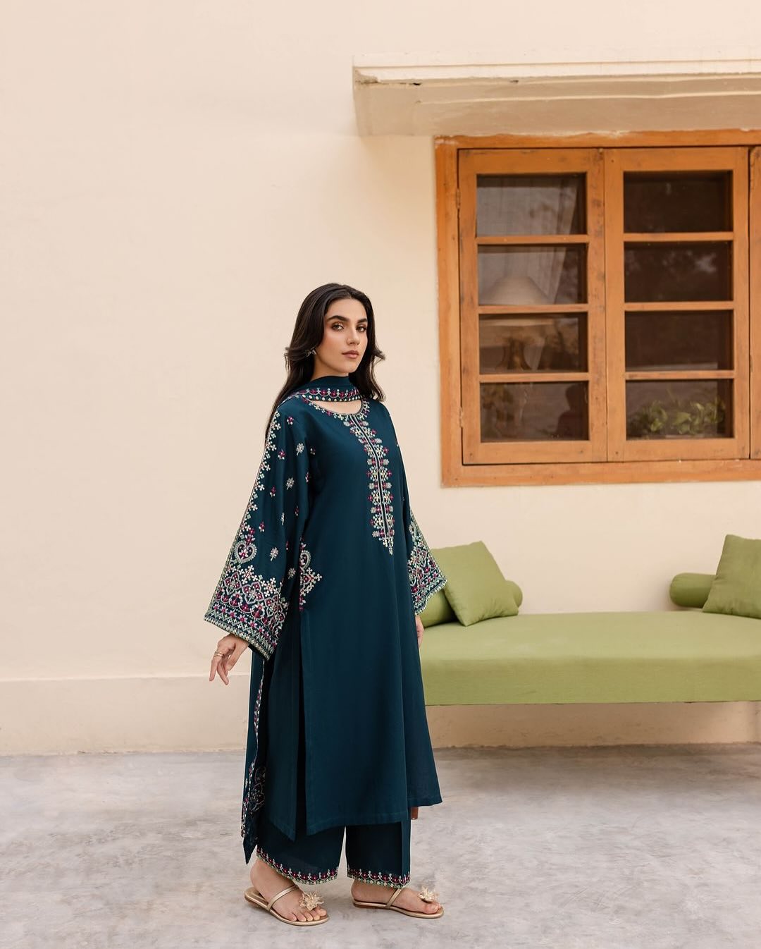 Lawn Embroidered Stitched 3Piece