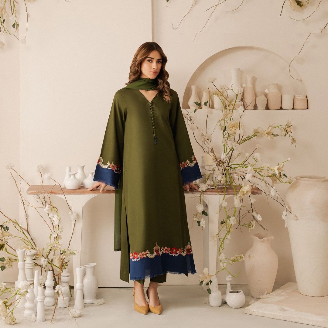 Lawn Embroidered Stitched 2Piece IB - 388
