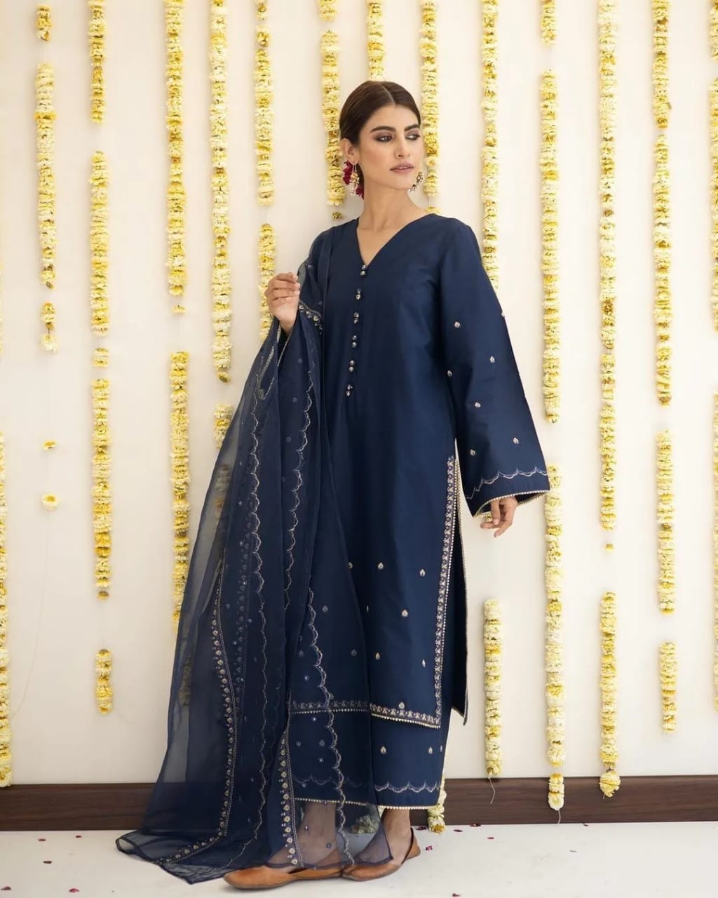 Lawn Embroidered Stitched 3Piece IB - 364
