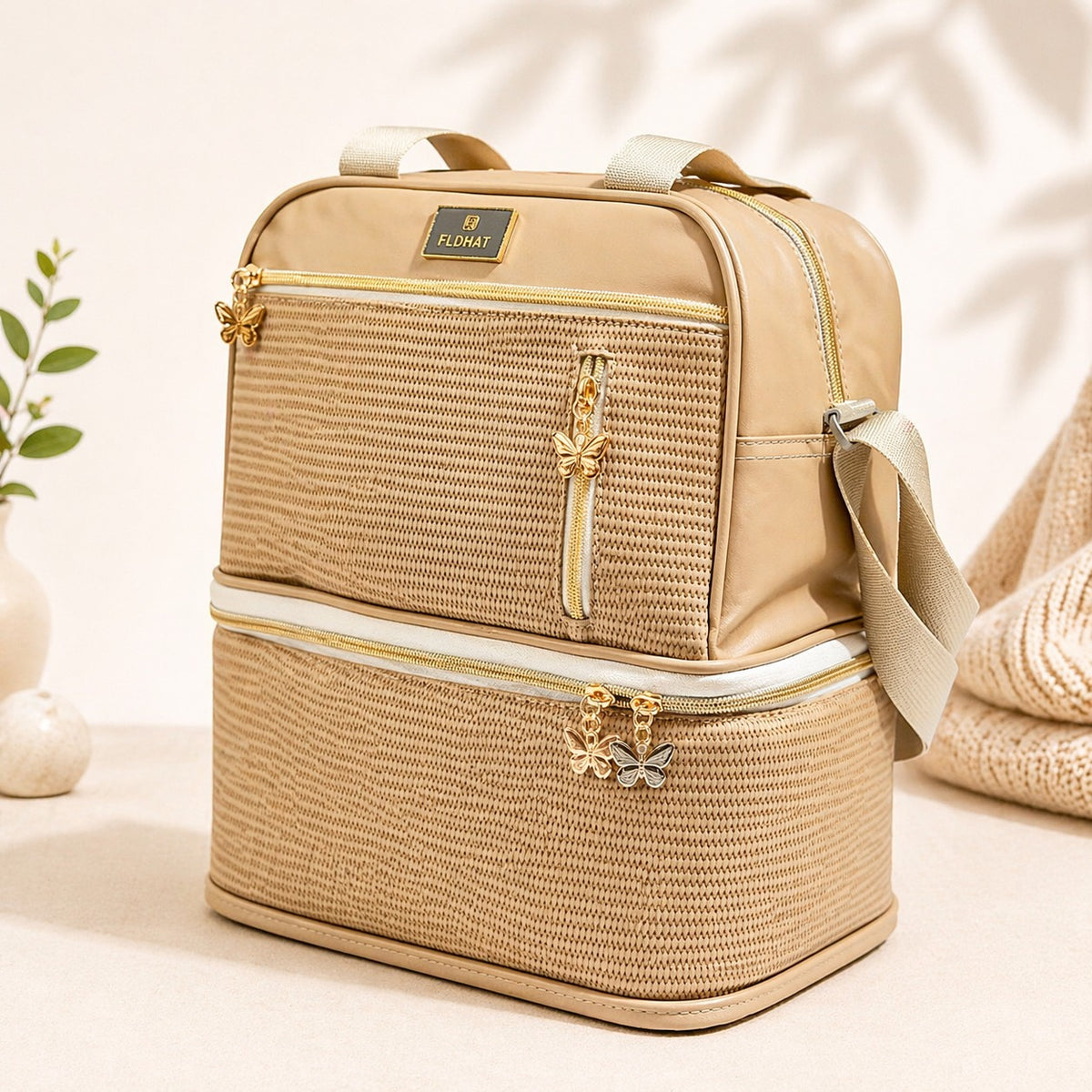 Luxe Woven Travel Bag