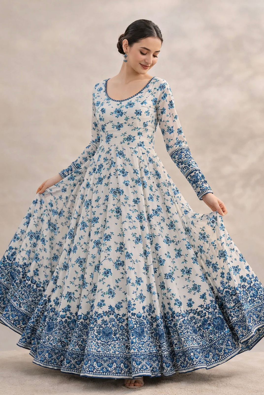 Lawn Printed Stitched 2Piece IB - 378 (Celeste)