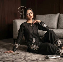 Lawn Embroidered 3Piece Stitched IB-385 (BLK SWAN)