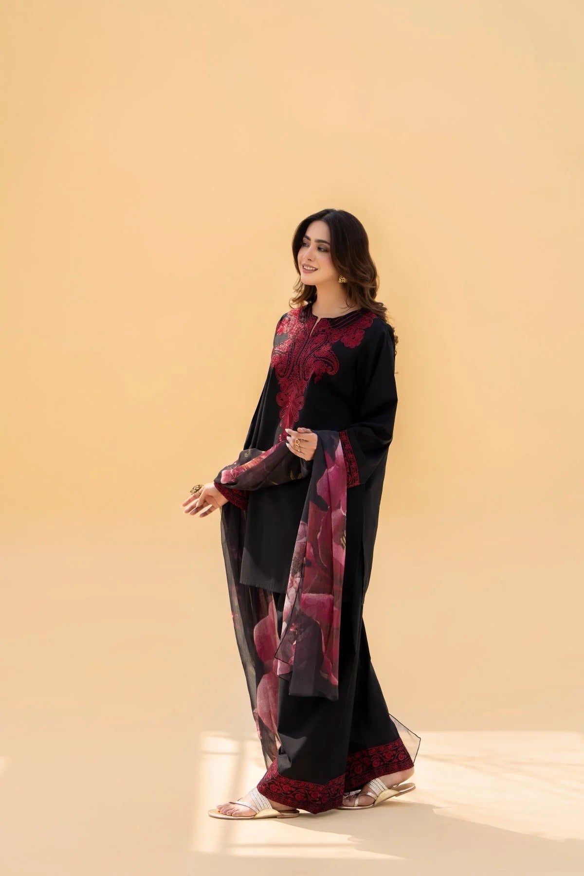 Lawn Embroidered Stitched 3Piece IB - 394