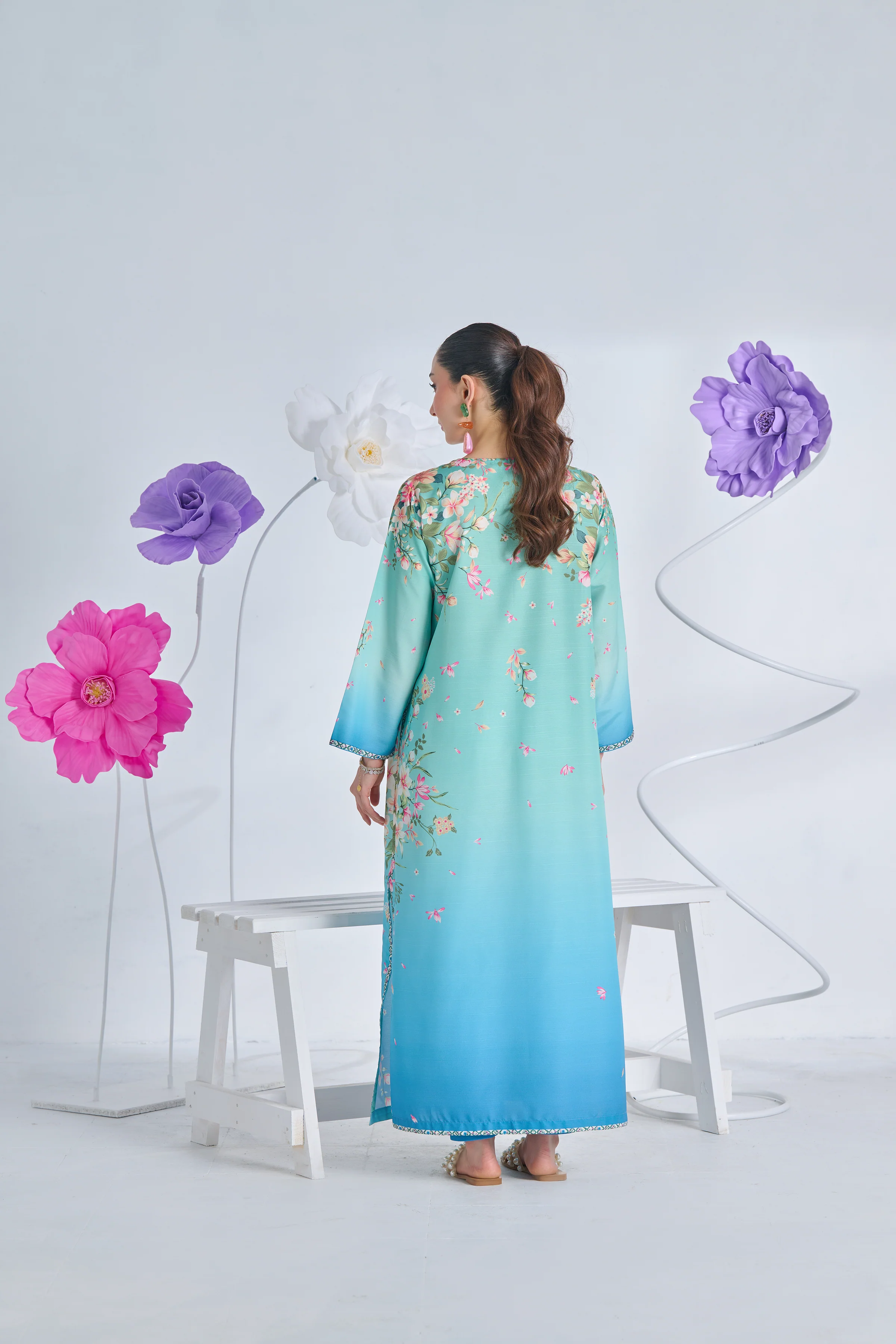 Kaftan Printed Stitched 2Piece IB -396