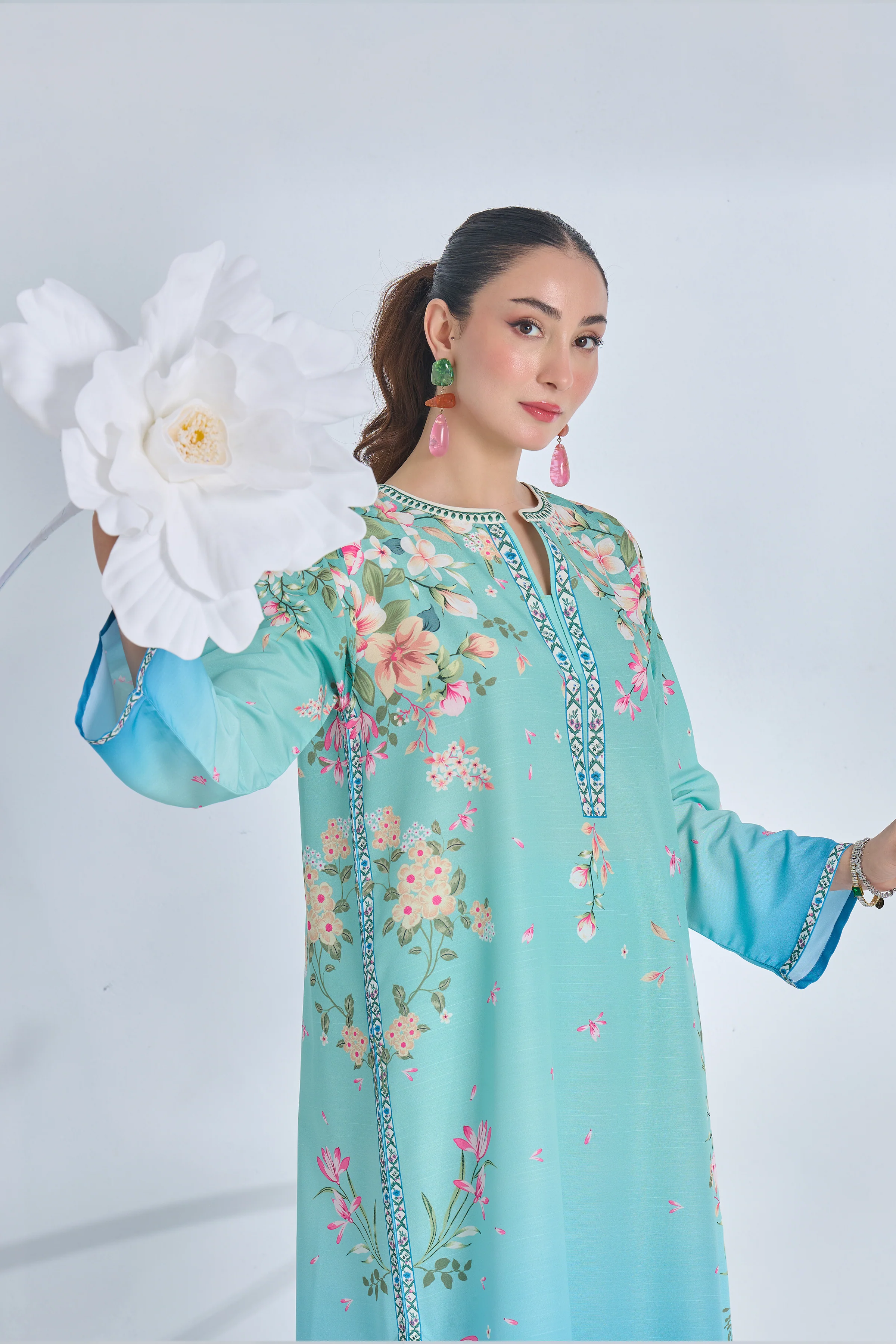 Kaftan Printed Stitched 2Piece IB -396